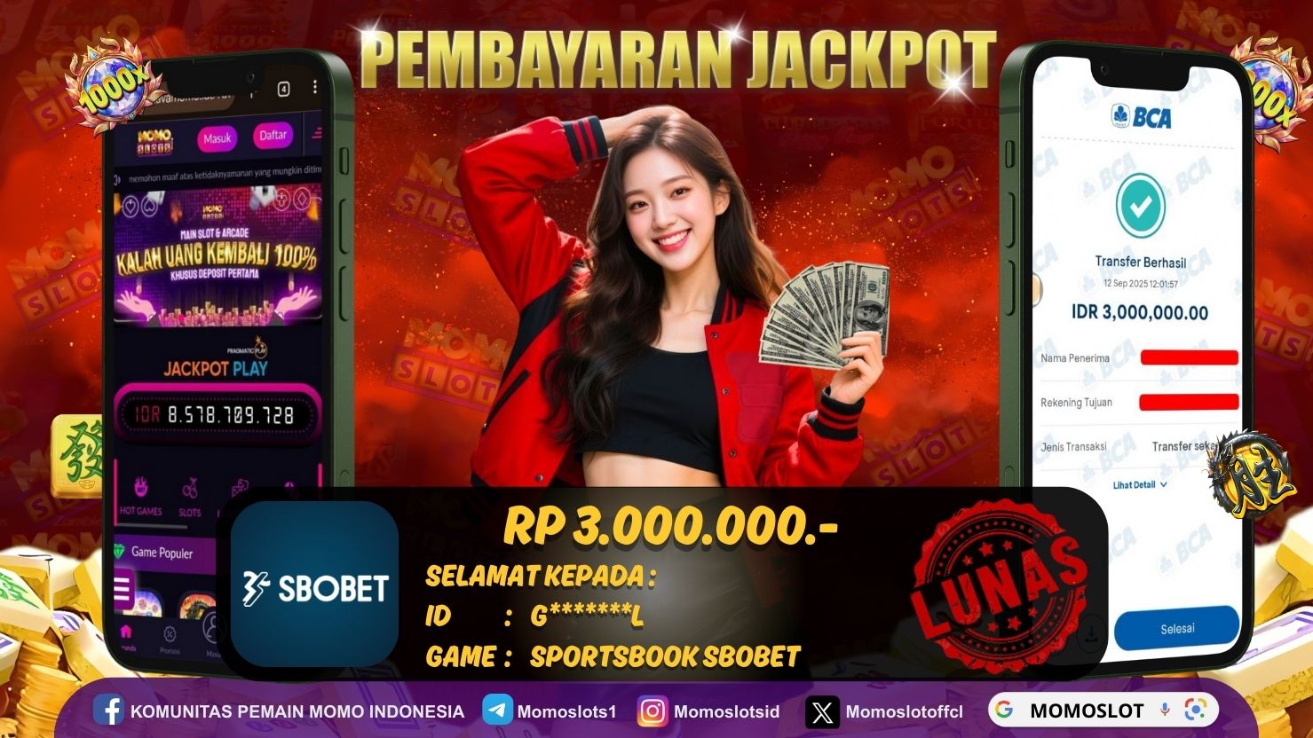 MOMOSLOTS JACKPOT SPORTSBOOK SBOBET